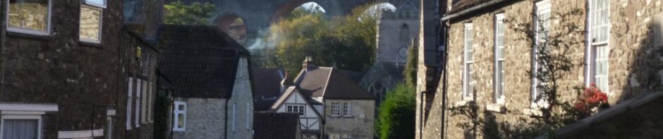 View to Church Street and the viaduct from High Street, Pensford