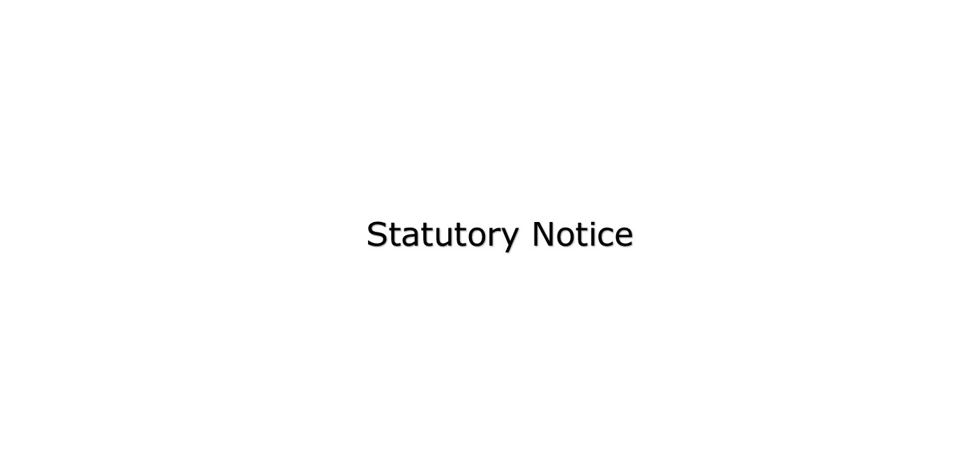 Statutory notice